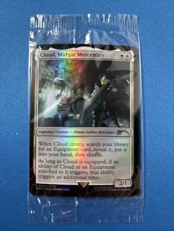Cloud, Midgar Mercenary Promo FOIL Sealed & Game Code - NM MTG Final Fantasy - Image 1