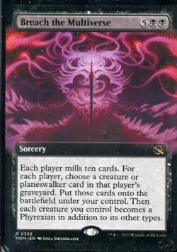 2022 Magic the Gathering Brach the Multiverse Sorcery Extended Art Near Mint - Image 1