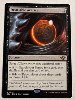 MtG Insatiable Avarice OTJ Outlaws Of Thunder Junction Magic - Image 1