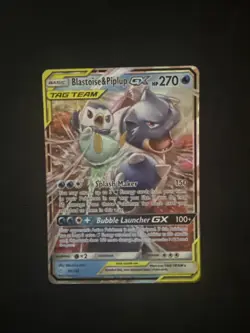 Pokemon Blastoise & Piplup GX 38/236 Sun And Moon Cosmic Eclipse Tag Team - Image 2