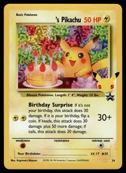 _____'S PIKACHU - 24 Celebrations: Classic Collection Pokemon LP - Image 1