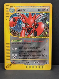 Scizor H21/H32 Aquapolis Holo Ultra Rare Pokemon TCG Nintendo e-reader LP+ - Image 1