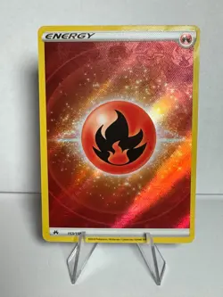 Pokemon Crown Zenith Fire Energy (Texture Full Art) Ultra Rare 153/159 - Image 1