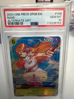 2024 One Piece OP08 Nami Alternate Art PSA 10 - Image 3