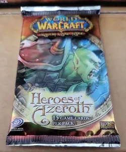 WoW TCG Heroes of Azeroth - Unopened Booster Pack - Riding Turtle MountU Leeroy - Image 1