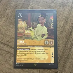 Disney Lorcana TCG Tiana Restaurant Owner Legendary Foil Azurite Sea, #16/204 - Image 1