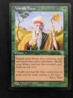 Worldly Tutor - Mirage - NM - MTG - Magic the Gathering - Green - Instant - Image 1
