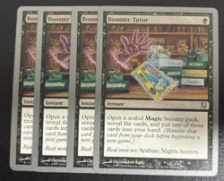 MTG 4X UNHINGED BOOSTER TUTOR NM MAGIC THE GATHERING UNCOMMON BLACK INSTANT - Image 5