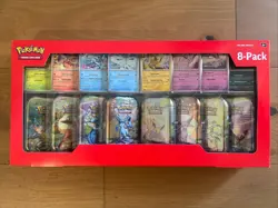 Pokemon TCG Prismatic Evolutions 8 Mini-Tins Promo Cards Costco Pack New Sealed - Image 1