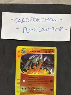 Pokemon Card Houndoom 14/147 Aquapolis-holo Reverse-eng-Good! - Image 2