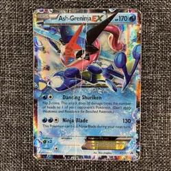 Ash Greninja EX - XY133 Pokemon XY Promo Pokemon Card HP Damaged - Image 1