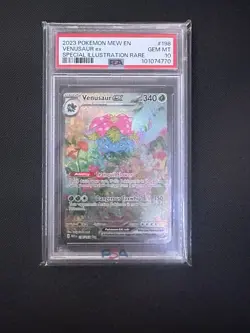 Pokemon TCG Venusaur EX Scarlet & Violet 151 Card 198/165 PSA 10 - Image 1
