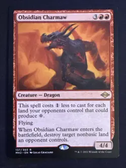1x Obsidian Charmaw (137) Modern Horizons 2 LP MTG Magic the Gathering x1 MKE - Image 1