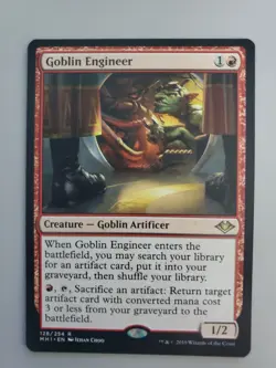 MTG Goblin Engineer Modern Horizons Regular Rare - Image 1