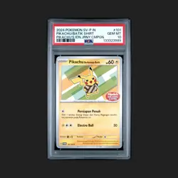 2024 POKEMON INDONESIAN JOURNEY CAMPAIGN #101 PIKACHU IN BATIK SHIRT PSA 10 - Image 1