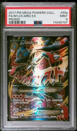 Pokemon M Lucario EX 055A/111 Alternate Art Holo Mega Powers Collection PSA 9 - Image 5