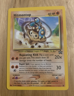 Hitmontop Pokemon WOTC Black Star Promo # 37 HP 60 NM - Image 1