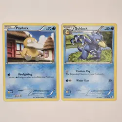 Psyduck + Golduck 33-34/149 BW Boundaries Crossed MP Pokemon - Image 1