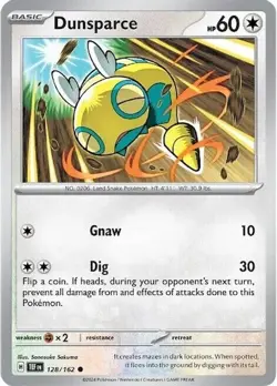 Pokemon - Temporal Forces - Dunsparce - 128/162 - NM/M - Image 1