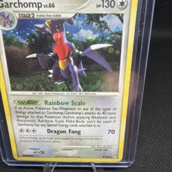 2007 Pokemon Garchomp Holo 9/123 Mysterious Treasures Series - MP - Image 4