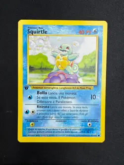 Pokemon Squirtle 63/102 Set Base Prima Edizione Wizards ITA Carte Vintage - Image 1