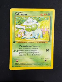 Pokemon Bulbasaur 44/102 Set Base Prima Edizione Wizards ITA Carte Vintage - Image 1