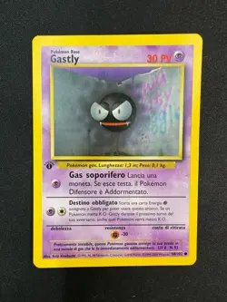 Pokemon Gastly 50/102 Set Base Prima Edizione Wizards ITA Carte Vintage - Image 1