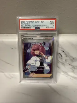 Klaras SWSH302 Black Star Promos Full Art Supporter Holo Pokemon 2023 PSA 9 Mint - Image 1