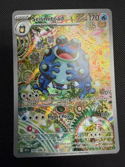 Pokemon Seismitoad Full Art Holo 105/086 Sv: Black Bolt Illustration Rare - Image 1