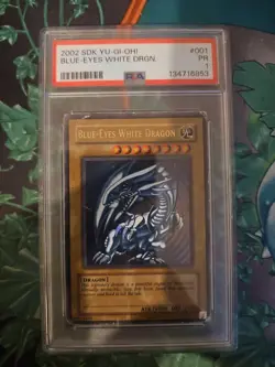 * Yugioh Starter Deck PSA 1 - Blue-Eyes White Dragon SDK-001 Ultra Rare US Sell - Image 1