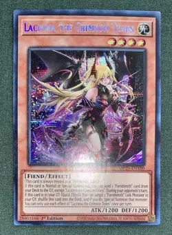 Yugioh Lacrima the Crimson Tears MP25-EN100 Prismatic Secret Rare 1st NM w/Track - Image 2