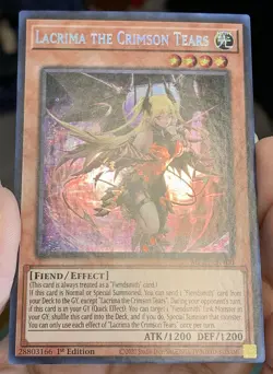 Yugioh Lacrima the Crimson Tears MP25-EN100 Prismatic Secret Rare 1st NM w/Track - Image 5