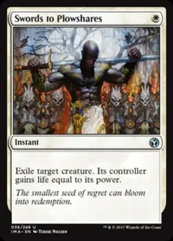 Swords to Plowshares -Foil Light Play MTG Iconic Masters - Image 1
