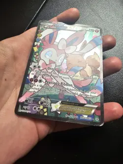 Pokemon Sylveon EX Full Art Ultra Rare RC3 Generations Holo Foil Card *damaged* - Image 4