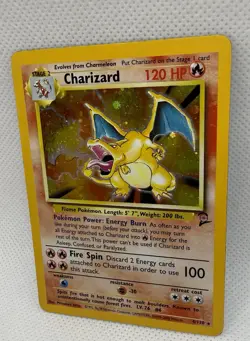 Charizard 004/130 Base Set 2 Holo Rare Pokemon Card Excellent Vintage - Image 1