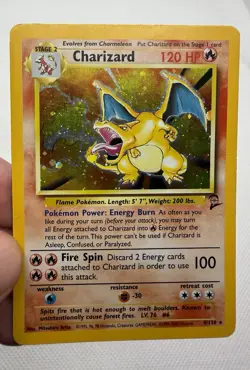 Charizard 004/130 Base Set 2 Holo Rare Pokemon Card Excellent Vintage - Image 4