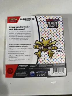 Pokemon TCG Scarlet and Violet - 151 Alakazam ex Collection Box - 4 Packs Sealed 820650855269 - Image 5