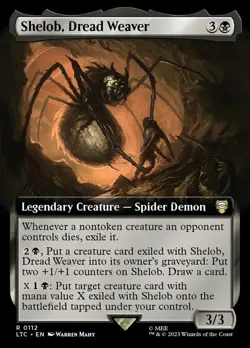 Mint/Near-Mint, English - 1 x MTG Shelob, Dread Weaver - Extended Art Commander: - Image 1