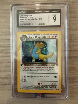 2000 Pokemon Dark Dragonite 1st Edition Holo CGC 9 Mint #5 - Image 1