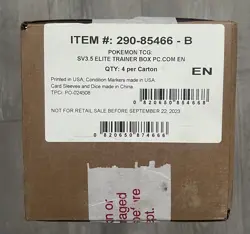 Pokemon Center Exclusive ETB Case Scarlet and Violet 151 Pokemon - Image 1