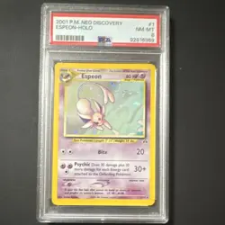 Pokemon Neo Discovery Espeon #1/75 Holo PSA 8 English 2001 - Image 1