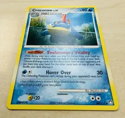 CROCONAW 44/123 - 2007 Pokemon TCG D&P Mysterious Treasures - Uncommon - NM!! - Image 2