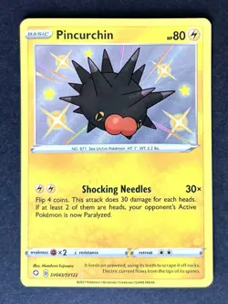 Pokemon TCG Pincurchin SV043/SV122 Shining Fates Holo LP - Image 1