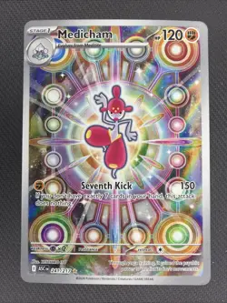Pokemon Medicham Alt Rare 241/217 Mega Evolutions Ascended Heroes Ready To ship - Image 1