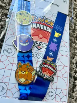 2024 Pokemon Center Lanyard and Pins London International Championship EUIC - Image 1