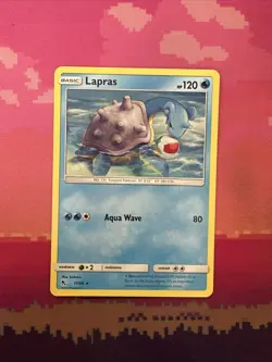 Pokemon Card Lapras Hidden Fates Rare 17/68 Near Mint - Image 1