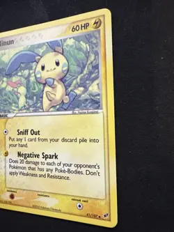 Pokemon Minun 41/107 Non-Holo Deoxys Card - Image 4