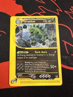 Pokemon Tyranitar Expedition Card 66/165 Rare Condition Non Holo - Image 1