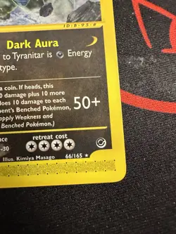 Pokemon Tyranitar Expedition Card 66/165 Rare Condition Non Holo - Image 4
