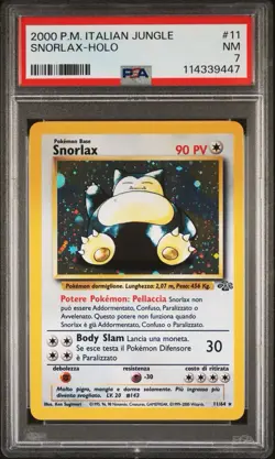 2000 Pokemon ITALIAN Unlimited Jungle Snorlax Holo 11/64 PSA 7 NM - Image 1